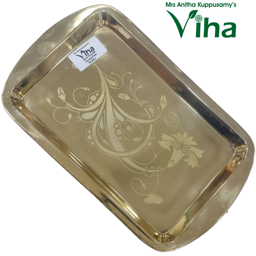 Multi Purpose Rectangle Shape Plate Brass