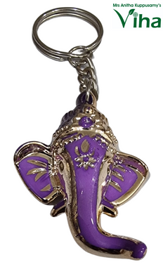 Ganesha Key Chain Lavender Colour