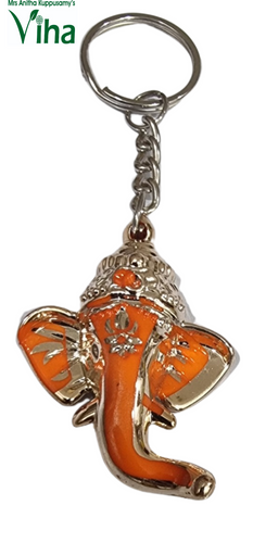 Ganesha Key Chain Orange Colour