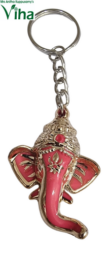 Ganesha Key Chain Pink Colour