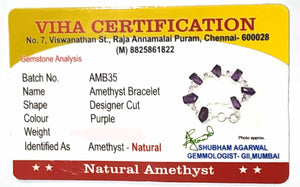 Amethyst Bracelet Silver - 34 Grams