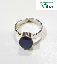 Blue Sapphire Silver Ring - Ladies 4.70 g