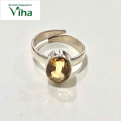 Citrine Oval Cut Silver Ring 4.50 g
