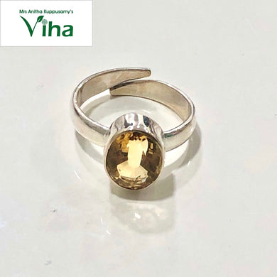 Citrine Oval Cut Silver Ring 4.75 g