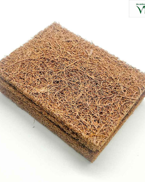 Coconut Scrubber, layered coir pads with a rough woven texture