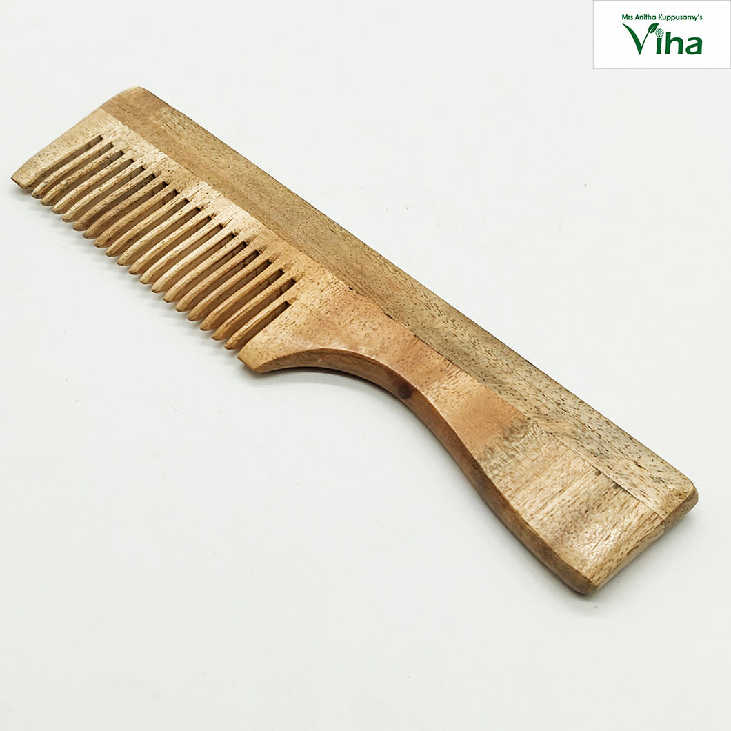 Neem Wood Comb With Handle