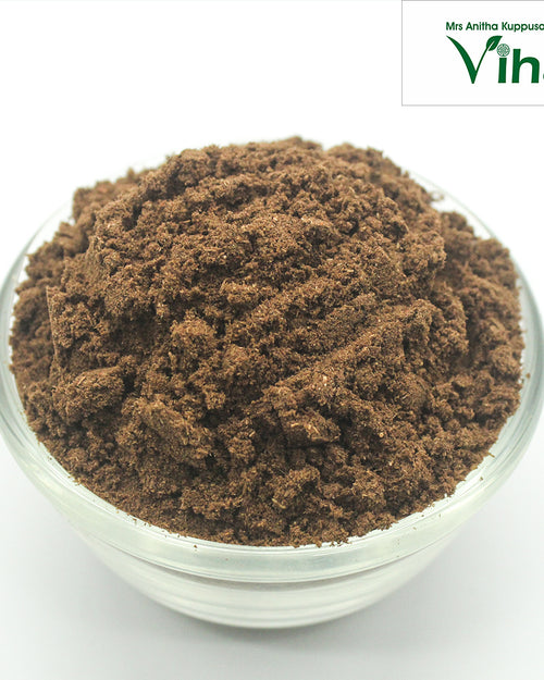Dasangam Powder, a bowl of the ten-herb blend powder