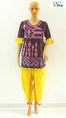 Traditional Kath-Putli Kedia and Tulip Pants