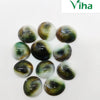 11 Green Big Gomathi Chakras Set laid out together
