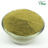 Herbal Hair Wash Powder, a round, transparent glass bowl filled to the brim with fine, powdery, olive-green matter