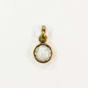 Pearl Ganesha Brass Pendant - 2.36 gms