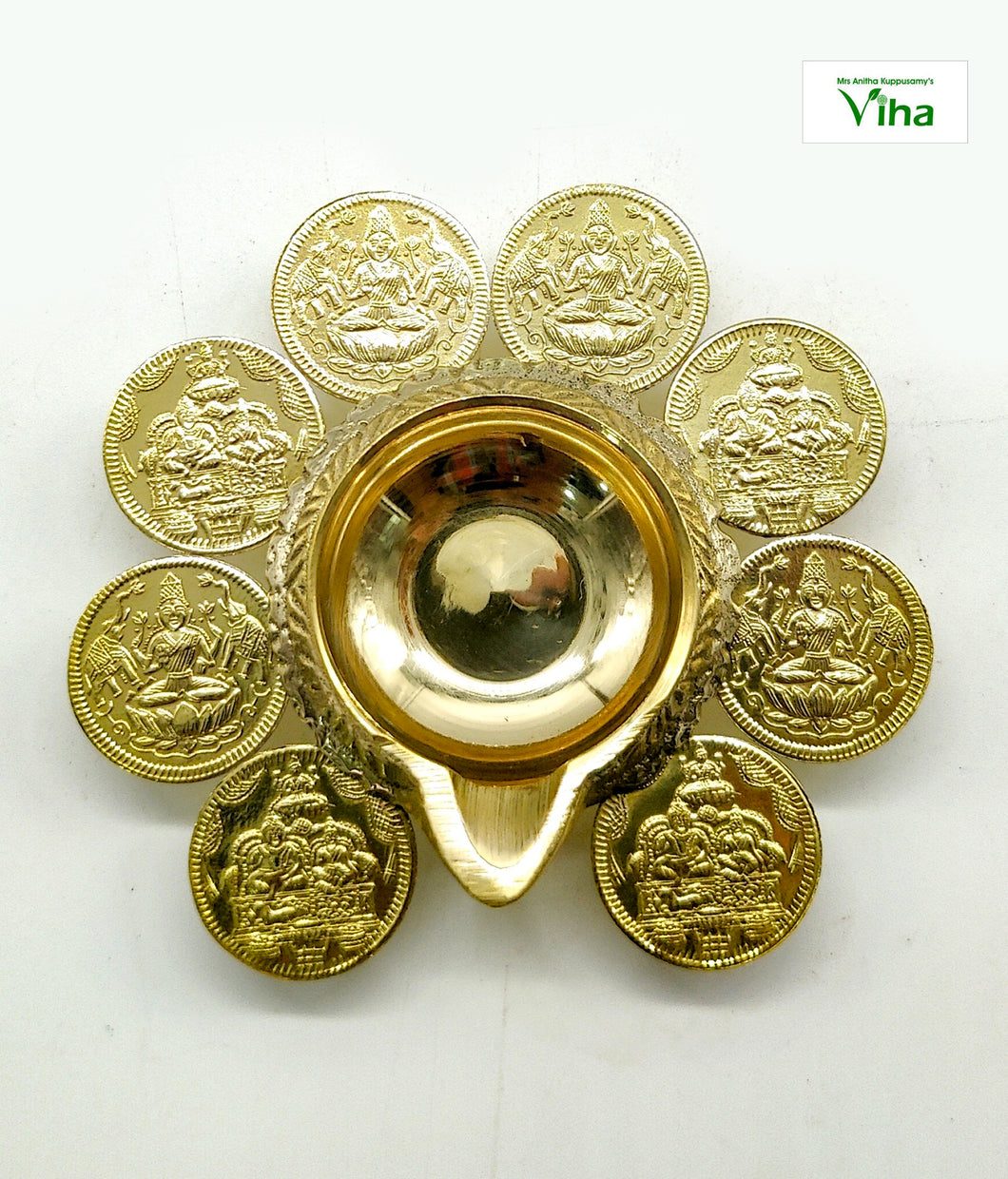 Aishwarya Lakshmi Kubera Coin Deepam Brass | Vilakku | Coin Deepam