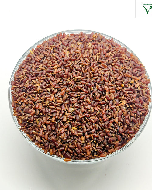 Kullakar Rice in a clear glass container