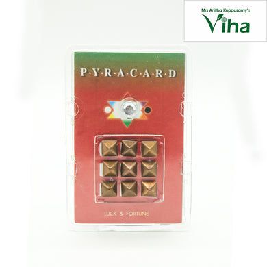 Pocket Size Pyra Card With Pyramid Yantra For Luck & Fortune
