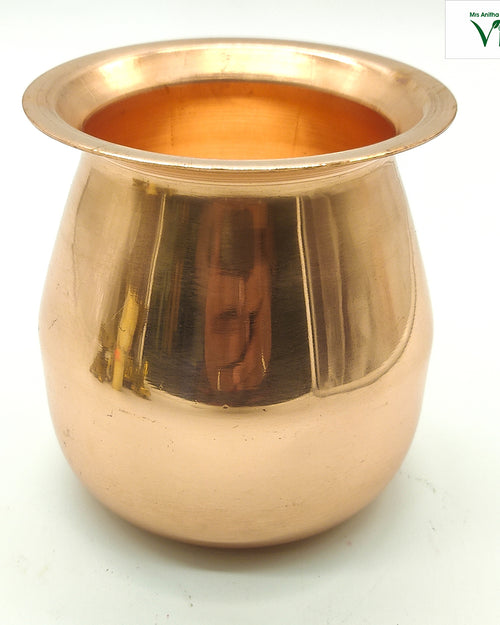Copper Sombu (Lotta) with wide rim and narrow neck