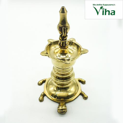 Tortoise Kuthu Vilakku | Tortoise Lamp Brass - Small